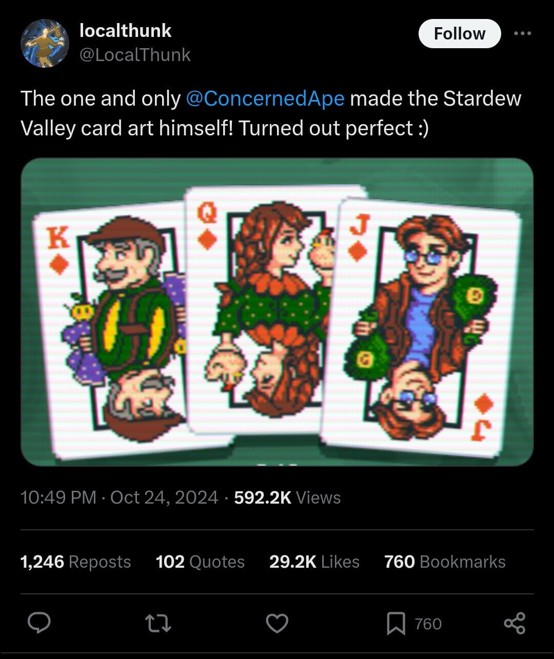 "I'm honored that Stardew is included": Unstoppable roguelike Balatro continues its indie game bucket list with Stardew Valley collab art drawn by Eric Barone himself